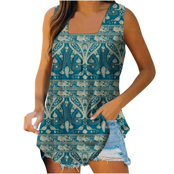 under 10.00 LYXSSBYX Tank Tops for Women Plus Size Women's Fashion Solid Color V-neck Comfortable Loose T-shirt Sleeveless Blouse Casual Tops