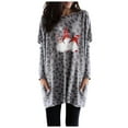 thumbnail image 1 of LYXSSBYX Womens Tops Long Sleeve Plus Size in Stock Only Plus Size Women Long Sleeve Christmas Printed O-Neck Tops Tee T-Shirt Blouse, 1 of 4