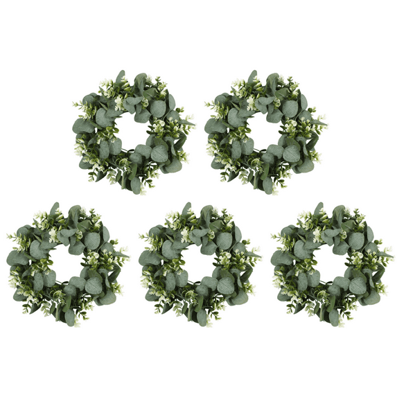 13 inch Eucalyptus Artificial Wreath for Front Door, Porch, Window - Green Decor for Home, Farmhouse - Spring, Summer, Fall, All Seasons