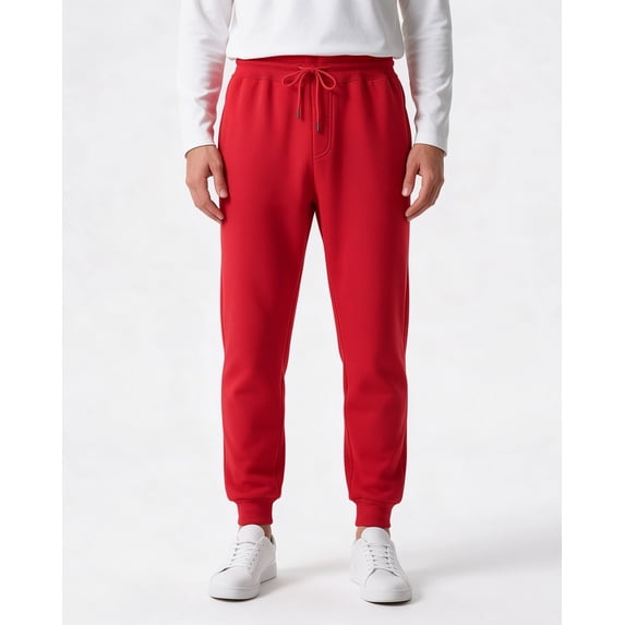 LIBRCLO Mens Sweatpants with Pockets Elastic Waist Jogger Sweatpants for Workout Athletic, Red XXL