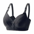 thumbnail image 1 of FAZVAOO Woman's Long Bras Black Wire Free Daily Bra, 1 of 3