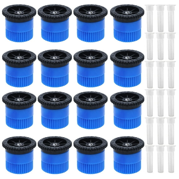 16Pcs Variable Pop-up Sprinkler Heads Replacement, Arc Nozzle Compatible with Most of 360 Degree Adjustable Pop Up Sprinklers Spray Head for Garden Lawn Irrigation (3.4-4.6m Range)