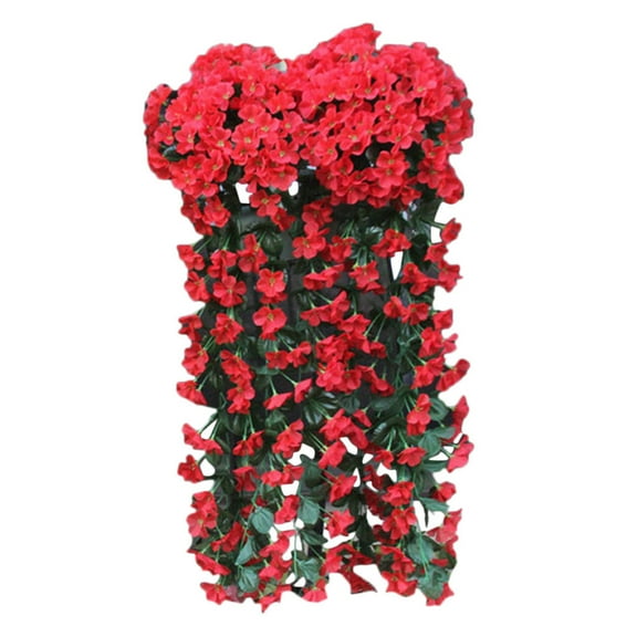 2021! Hanging Flowers Artificial Violet Flower Wall Wisteria Basket Hanging Garland Vine Flowers Fake Silk Orchid