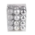 thumbnail image 1 of 24PCS Mini Ornaments Christmas Balls Shatterproof Christmas Tree Ball Decorations 1.2" Plastic Glitter Decorative Hanging Balls for Xmas Tree Halloween Holiday Wedding Party Home Decor, 1 of 4