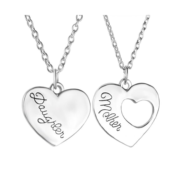 2Pcs Mother's Day Necklaces for Women,Love Mom Pendant Necklaces,Mother's Day Gifts for Mom