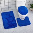 thumbnail image 1 of 3-Piece Bathroom Set Bath Rug Contour Rug Toilet Lid Cover, 1 of 9