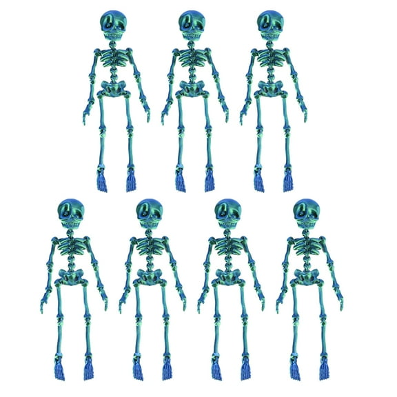 3D Printed Skeleton Refrigerator Magnets - 7Packs Skull Decorative, Jointable Refrigerator Magnets for Kitchen, Office, and Garage (7.7x1.5x1 inch)