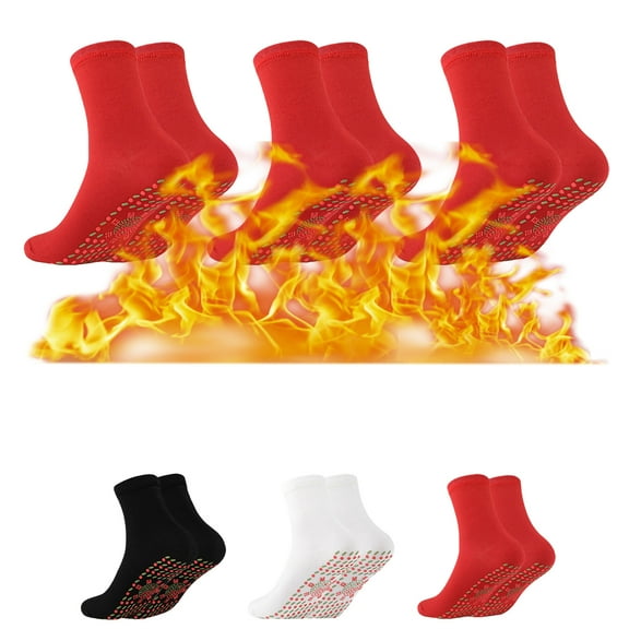 LYXSSBYX Fuzzy Socks for Women Self-heating Socks Comfortable Stretch Durable Massage Warm And Cold-resistant Cotton Socks 3PC