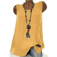 thumbnail image 1 of under 5.00 LYXSSBYX Womens Tank Tops Plus Size Women's Summer Solid Color Casual Tank Tops Loose Fit Pleated Round Neck Sleeveless Shirts Tops, 1 of 9