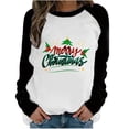 thumbnail image 1 of Deals under 5.00 LYXSSBYX Womens Tops Long Sleeve Clearance Women Autumn And Winter Casual Christmas Printed Round Neck Long Sleeve Pullover Blouse Sweatshirt Tops, 1 of 5