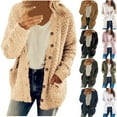 thumbnail image 1 of YOTAMI Women's Knit Sweater Cardigans 2025 Winter Oversized Cardigan with Pocket Long Sleeve Solid Color Open Front Lightweight Casual Jacket Coats Khaki, Sizes 5XL, 1 of 4