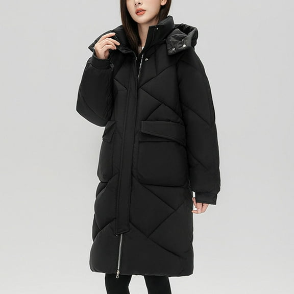 65% Off Clear 2025 Winter Coats for Women under $20,Winter's Warm Embrace: Plus Size Coats for Every Occasion Top,Ladies Coats Winter - Black M