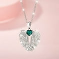 thumbnail image 1 of Angel Wings Necklace for Couples Birthstone 925 Sterling Silver Guardian Necklace Pendant,Angel Wings Necklace for Women Christmas Valentine's Day Jewelry Gifts, 1 of 7