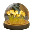 thumbnail image 1 of Artificial Tulip Flower Night Light Led Bedside Lamp Christmas Gifts Lamp Decorations (Yellow), 1 of 10