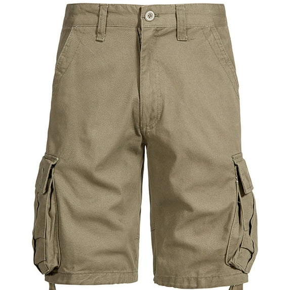 Deals Ausyst Mens Shorts Summer Clearance Men's Work Shorts Mid-waist Multi-pocket Five-piece Pants Casual Pants Sports Pants Shorts Pants Cargo Shorts for Men