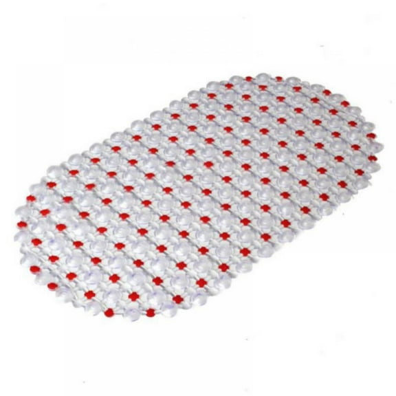 Bath Mat Bathtub Insert Suckers Plastic Non Slip Mat Nice Look Anti Slip Bath Mat PVC Massage Shower Bath Mat with Suction Cups for Bathroom,26.8x15inch