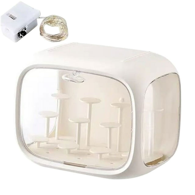 Clearance! Clear Acrylic Display Case with Light Adjustable Stand for