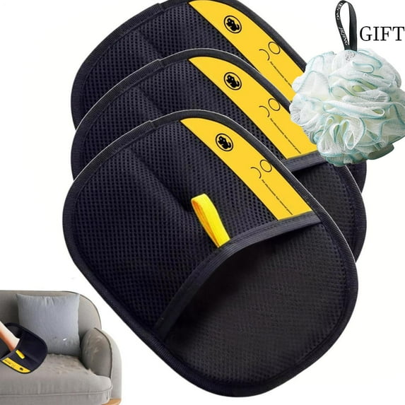 Pet Hair Remover Glove, Electrostatic Pet Hair Removal Glove 3 In 1 Pet Hair Remover Glove, Pets Double-Sided Grooming Hair Removal Mitt For Cat & Dog, Reusable & Washabl,3pc