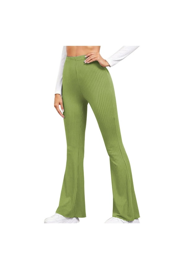 Yoga Flare Leggings for Women Women's Fashion Slat Close-fitting Slightly Elevated Waist Casual Pants