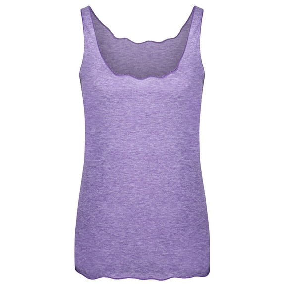 Lindreshi Camisole Tops for Women 2024 Fashion Women Summer Solid Round-Neck Sleeveless Casual Camis Tank Top