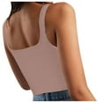 thumbnail image 1 of Deals Clearance under 5.00 Lindreshi Tank Tops for Women Clearance Fashion Women's Summer Square Neck Sleeveless Solid Casual Blouses Tops, 1 of 6
