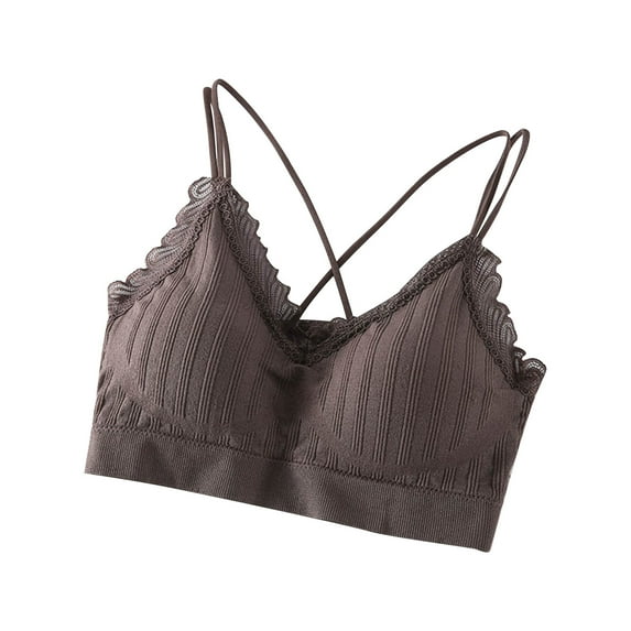 Lindreshi Womens Plus Size 5.00 V-neck Wrapped Chest Lace Sling Cross Beauty Back Threaded Sports Vest