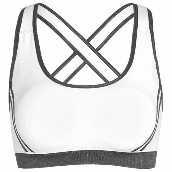 Deals Clearance under 5.00 Lindreshi Womens Plus Size Clearance 5.00 Women's no steel ring cross back adjustment Yoga running bra