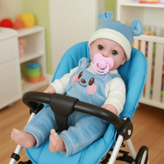 Danhjin Baby Doll Accessories, Vinyl Doll Simulation Doohickey Toys with 12 In Long Sleeve Cool Baby Dress Up Fashion, Gifts for Boys and Toddler Toys for Pretend Play, Christmas Gifts