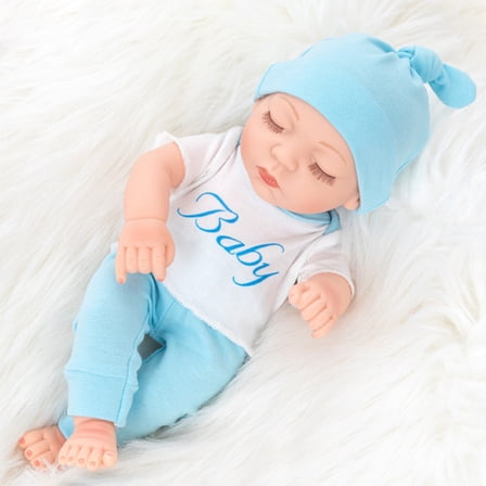 Danhjin Baby Doll, Soft Rubber Baby Girls Dolls with Vinyl Material Toys for Toddlers, Gifts for Pretend Play and Early Education