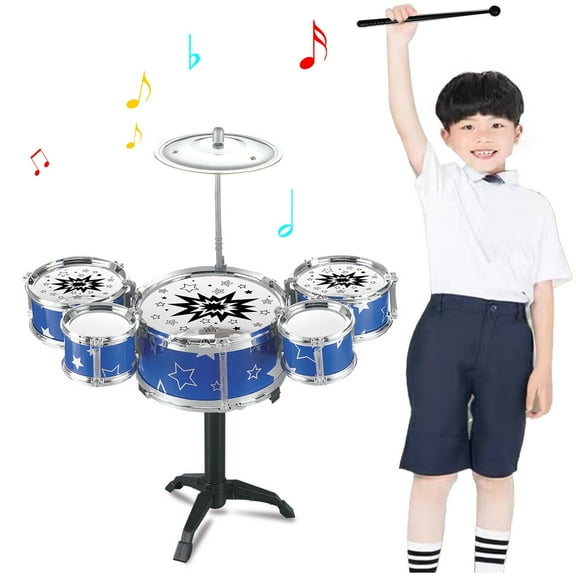 Deals! Danhjin Baby Musical Toys, Jazz Drum Children's Musical Instrument with Five Drum Set for Infant Early Education, Percussion Instrument for Toddlers 1-3 Learning and Play, Christmas Gifts