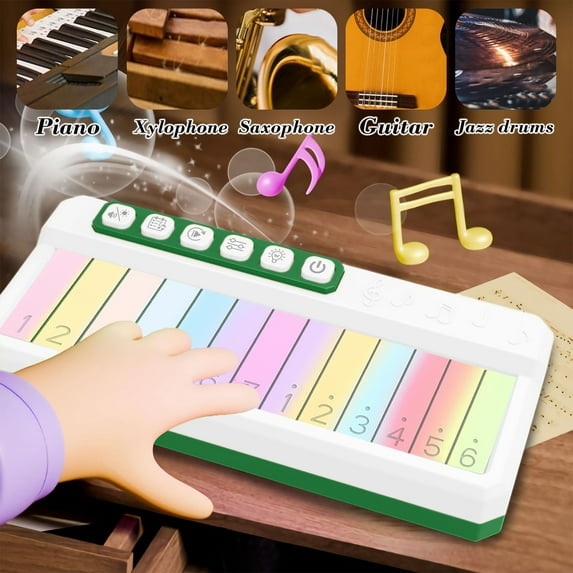 Deals! Danhjin Baby Piano, Infant Multicolor Light Electronic Organ with Touch Educational Features, Children's Musical Instrument Piano Learning Toy for Early Development, Christmas Gifts