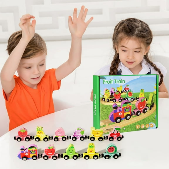 Danhjin Cars Toys, Children's Track Tractor with Magnetic Little Train Designs, Baby Early Education Puzzle and Assembly Toy for Toddlers, Christmas Gifts for Boys Learning and Development