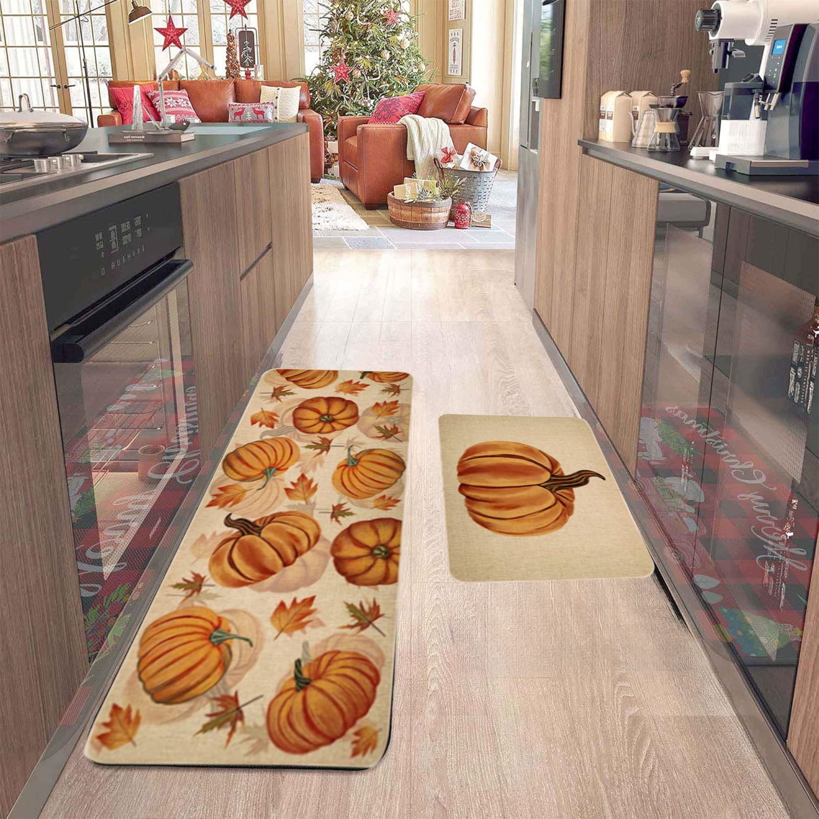 Deals! Danhjin Fall Halloween Rug Antislip Kitchen Mat Set, Cute ...