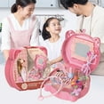 thumbnail image 1 of Deals! Danhjin Play Kitchen, Children's Play House Toys Set with Kitchen Beauty Handbag and Girls Dressing Bag, Travel Series Simulation Kitchen Can Cook Cooking Toys, Christmas Gifts for Kids, 1 of 6