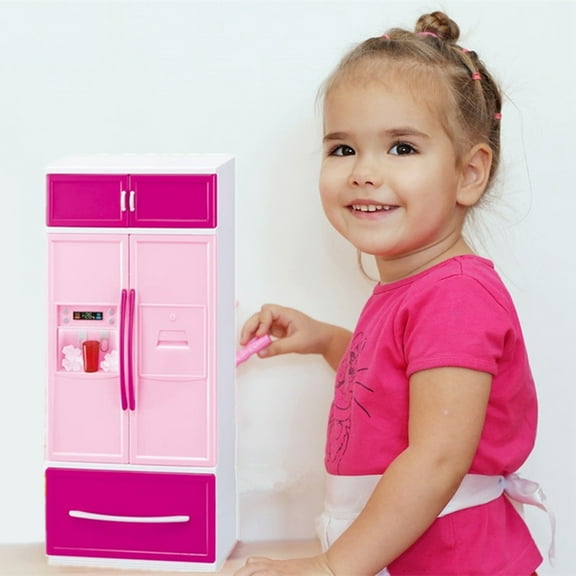 Deals! Danhjin Play Kitchen, Mini Kitchen Set with Realistic Refrigerator for Indoor Games and Cooking Playset, Toys for Toddlers Children and Girls Role Play, Christmas Gifts for Kids Early Learning