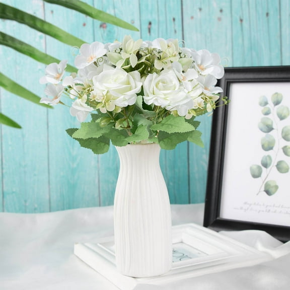 20pcs White Tulips Artificial Flowers Silk Tulips Flowers Fake Tulips Flowers Mother's Day Easter Valentine’S Day Gifts in Home Kitchen Wedding Dining Table Decorations