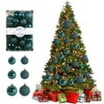 thumbnail image 1 of 26ct 2.36 Inch Christmas Tree Ornaments, Colored Shatterproof Plastic Decorations Balls Baubles for Christmas Party Home Indoor Decoration (Army Green, 40/50/60mm), 1 of 4