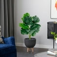 thumbnail image 1 of 30in Artificial Potted Plant, 1pc Plastic Greenery Bonsai Tree, Green Fake Plant for Home Office Desk Decor, Indoor Decorative Plants for Living Room, Excluding Pot, 1 of 6