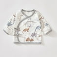 thumbnail image 1 of Abomasnow Baby Boys Girls Long Sleeve Side Snap Cotton Shirts Casual Fall Cute Print Unisex Newborn Kimono Soft Tee Shirts Top, 1 of 3