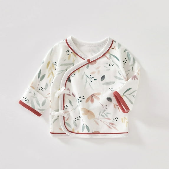 Abomasnow Baby Boys Girls Long Sleeve Side Snap Cotton Shirts Casual Fall Cute Print Unisex Newborn Kimono Soft Tee Shirts Top