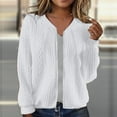 thumbnail image 1 of Abomasnow Cardigan Sweaters for Women Casual Open Front Knitted Coat Lightweight Long Sleeve Zipper Up Cardigans Tops with Pockets, 1 of 6