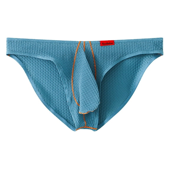 Deals of The Day Clearance Abomasnow Men's Briefs Plaid Pattern Low Rise Mesh Bikini Briefs Sexy Breathable Pouch Underwear Comfort Sports Daily Underpants