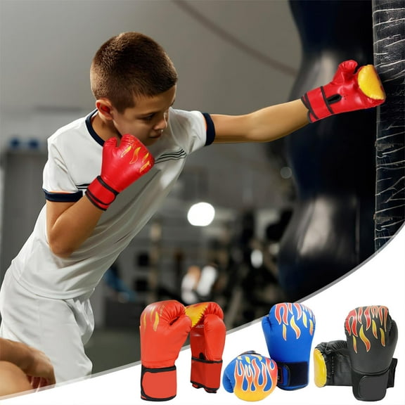 Adult Boxing Gloves for Training, Professional Sparring Mitts with Hand Wraps, Leather Punching Bag Gloves for Men and Women, Boxing Training Gear