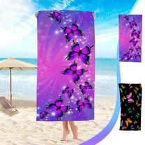 Beach Towel, Oversized Striped Lightweight Pool Towel for Adults, Men and Women, Travel, Swimming, Quick-Dry Beach Towel