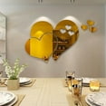 thumbnail image 1 of Bifavgk Heart Shape Mirror Wall Sticker 3D Art Wall Decal Removable Mirror Wall Sticker For Home Decoration Wallpaper Peel And Stick Wall Mirror Wall Art For Living Room, 1 of 5