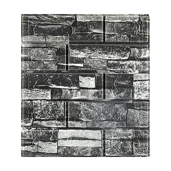 Bifavgk New Pe Foam 3D Diy Wall Decor Embossed Brick Stone Color Tile Splicing Wallpaper Peel And Stick Wall Art For Living Room Wall Decor