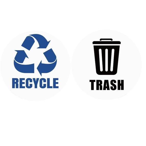 Bifavgk Recyclable Non Recyclable Label Sticker Trash Can Self Adhesive Waterproof Sticker Label Sticker Stickers For Kids Thank You Stickers Cute Stickers Wall Decor