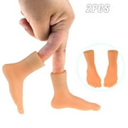 Deals of the Day Clearance! Byujiro 2.8 Inch 1 Pair of Funny Simulation Left Right Mini Feet Finger Small Feet Set Sleeve Puppets Children Toy for Adults and Kids Little Feet Finger
