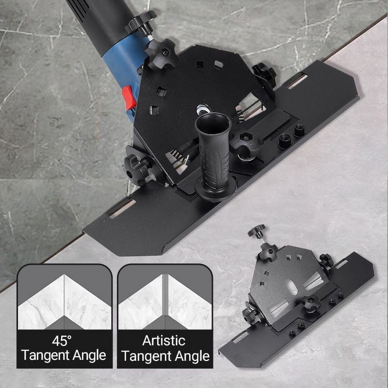 45 Degree Tile Chamfering Tool - Angle Grinder Stand Attachment For Precise Tile Cutting, Includes Water Pipe & Gloves - View #3
