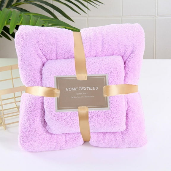 Cotton 2-in-1 Bath Towel and Face Towel Set, Soft and Absorbent Bath Towels, 2PCS Cotton Towel Set for Bath, Face, Shower, and Spa Use